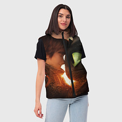 Женский жилет Любовь фурии, цвет: 3D-красный — фото 2