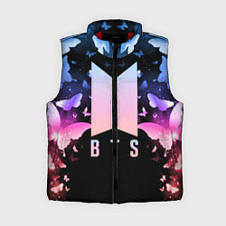 Женский жилет BTS: Black Butterflies, цвет: 3D-красный