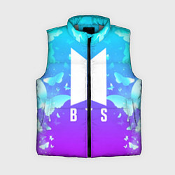 Женский жилет BTS: Violet Butterflies, цвет: 3D-светло-серый