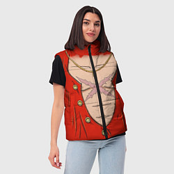 Женский жилет One Piece грудь Луффи со шляпой для косплея, цвет: 3D-светло-серый — фото 2