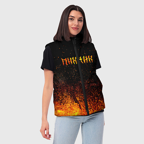 Женский жилет Пикник в огне / 3D-Черный – фото 3