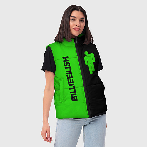 Женский жилет BILLIE EILISH GLITCH / 3D-Черный – фото 3