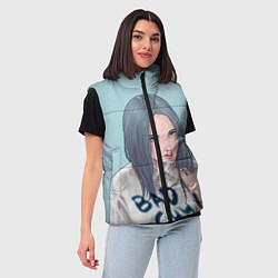 Женский жилет Billie Eilish: Bad Guy, цвет: 3D-красный — фото 2