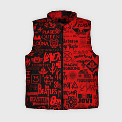 Женский жилет ЛОГОТИПЫ РОК ГРУПП