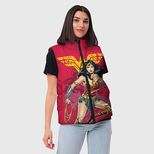 Женский жилет Wonder Woman / 3D-Красный – фото 3