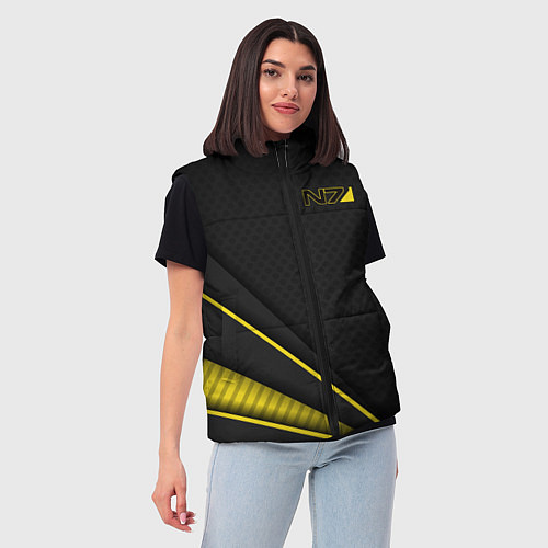 Женский жилет Mass Effect N7 / 3D-Светло-серый – фото 3