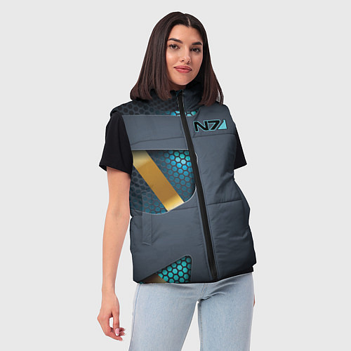 Женский жилет Mass Effect N7 / 3D-Черный – фото 3