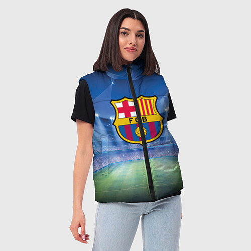 Женский жилет FC Barcelona / 3D-Черный – фото 3