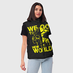 Женский жилет One Piece We Go World, цвет: 3D-черный — фото 2