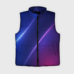 Женский жилет Фиолетово 3d волны 2020, цвет: 3D-черный