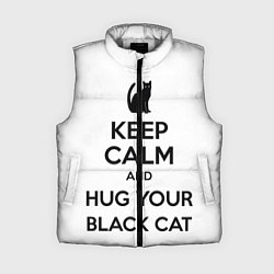 Женский жилет Обними своего черного кота, цвет: 3D-светло-серый