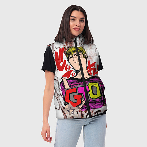 Женский жилет GTO Крутой учитель онидзука / 3D-Красный – фото 3