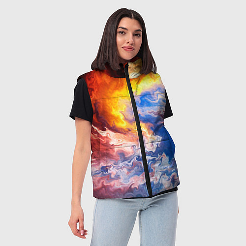 Женский жилет Краски / 3D-Красный – фото 3