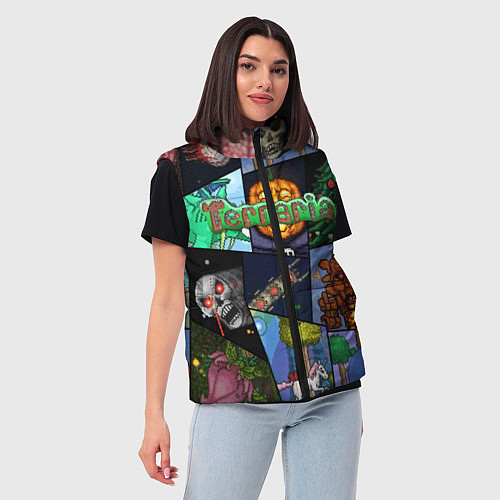 Женский жилет Terraria / 3D-Светло-серый – фото 3