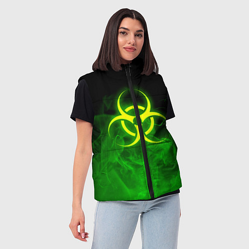 Женский жилет BIOHAZARD / 3D-Черный – фото 3