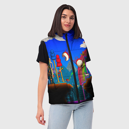 Женский жилет TERRARIA GAME / 3D-Красный – фото 3