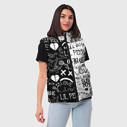 Женский жилет LIL PEEP LOGOBOMBING, цвет: 3D-красный — фото 2