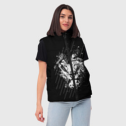 Женский жилет Лев, цвет: 3D-красный — фото 2