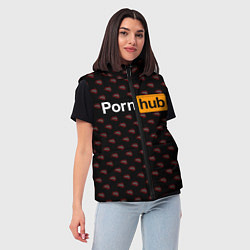Женский жилет PornHub, цвет: 3D-черный — фото 2