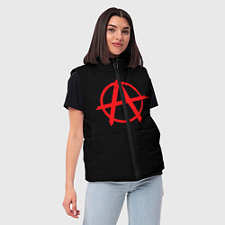 Женский жилет Анархия, цвет: 3D-светло-серый — фото 2