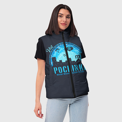 Женский жилет Pochinki / 3D-Светло-серый – фото 3
