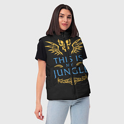 Женский жилет This is my Jungle, цвет: 3D-черный — фото 2