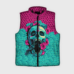 Женский жилет Неоновый череп