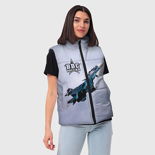 Женский жилет ВВС России / 3D-Светло-серый – фото 3