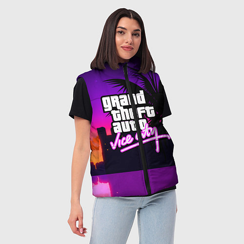 Женский жилет GTA:VICE CITY / 3D-Черный – фото 3