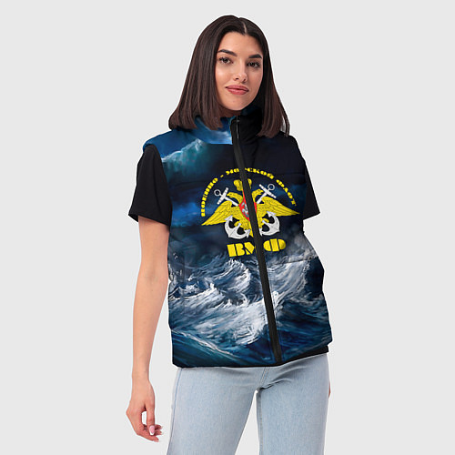 Женский жилет Военно-морской флот / 3D-Черный – фото 3