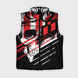 Женский жилет Череп Icon красный, цвет: 3D-светло-серый