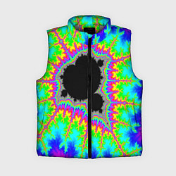 Женский жилет Фрактальная кислотная черная дыра - множество Манд, цвет: 3D-светло-серый