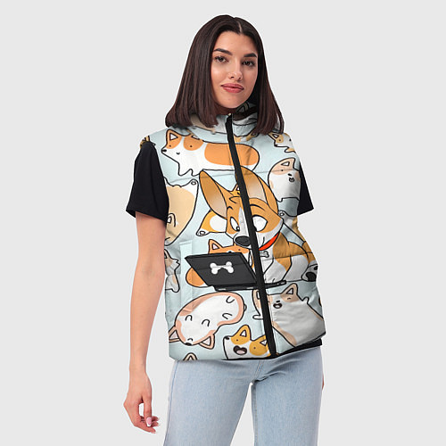 Женский жилет Корги / 3D-Черный – фото 3