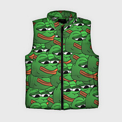 Женский жилет Pepe The Frog, цвет: 3D-светло-серый