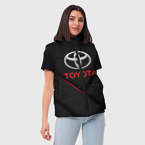 Женский жилет TOYOTA / 3D-Красный – фото 3