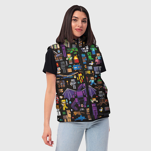 Женский жилет MINECRAFT / 3D-Черный – фото 3