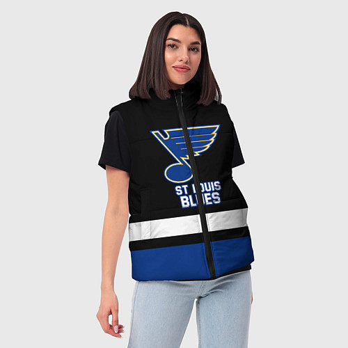 Женский жилет Сент-Луис Блюз / 3D-Красный – фото 3