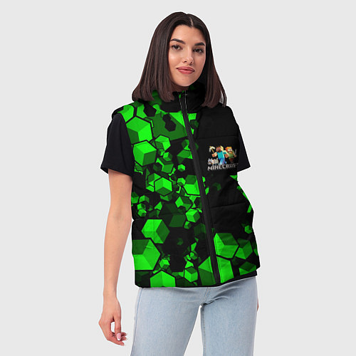 Женский жилет MINECRAFT / 3D-Черный – фото 3