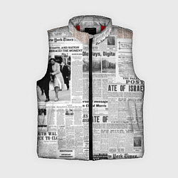 Женский жилет Газета Newspaper