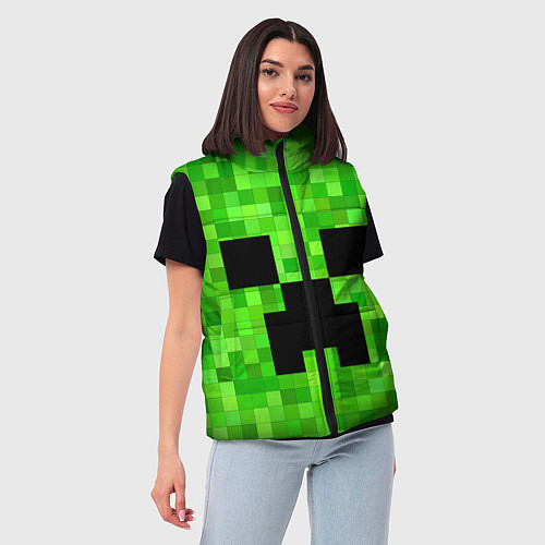 Женский жилет MINECRAFT / 3D-Светло-серый – фото 3