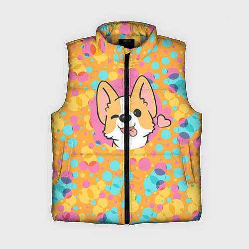 Женский жилет Милый корги / 3D-Светло-серый – фото 1