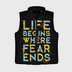 Женский жилет Life Begins Where Fear Ends, цвет: 3D-красный