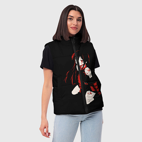 Женский жилет Anime Girl / 3D-Черный – фото 3