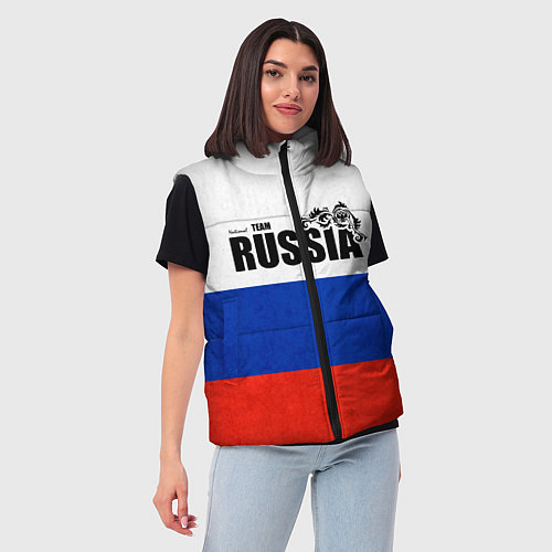 Женский жилет Russia / 3D-Черный – фото 3