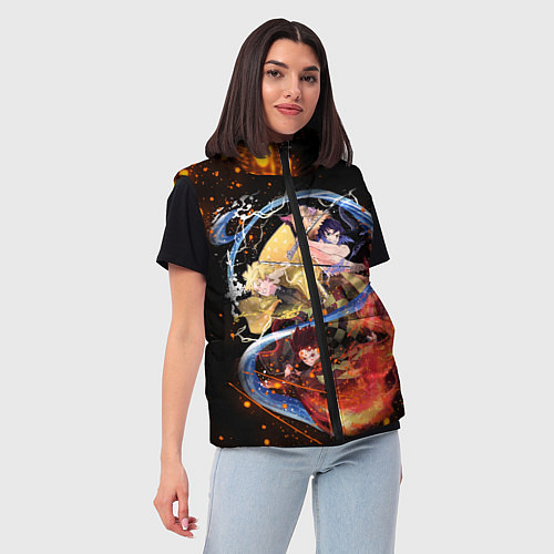 Женский жилет KIMETSU NO YAIBA / 3D-Черный – фото 3