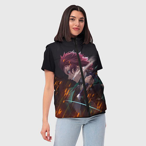 Женский жилет KIMETSU NO YAIBA / 3D-Красный – фото 3