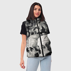 Женский жилет ЧЕРЕПА, цвет: 3D-черный — фото 2