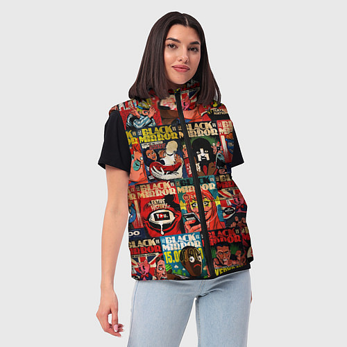 Женский жилет ЧЕРНОЕ ЗЕРКАЛО / 3D-Черный – фото 3