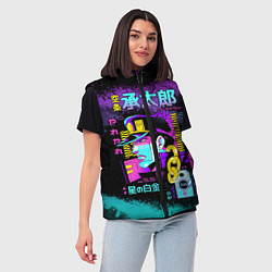 Женский жилет Приключения ДжоДжо, цвет: 3D-черный — фото 2