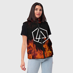 Женский жилет LINKIN PARK, цвет: 3D-красный — фото 2